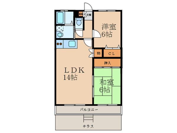 エルスール小原川Ⅱの物件間取画像